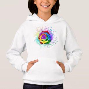 Roos voor kleurrijke regenboog