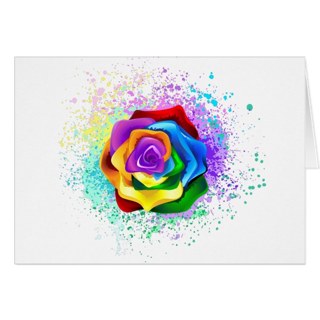 Roos voor kleurrijke regenboog (Voorkant Horizontaal)
