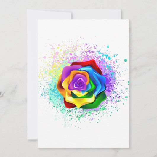 Roos voor kleurrijke regenboog aankondiging (Voorkant)