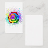 Roos voor kleurrijke regenboog advieskaart (Voorkant / Achterkant)