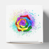 Roos voor kleurrijke regenboog bedankdoosjes (Bovenkant)