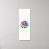 Roos voor kleurrijke regenboog canvas afdruk (Voorkant)