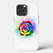 Roos voor kleurrijke regenboog Case-Mate iPhone case (Achterkant)
