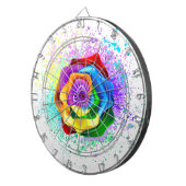 Roos voor kleurrijke regenboog dartbord (Voorkant Rechts)