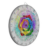 Roos voor kleurrijke regenboog dartbord (Voorkant Links)