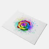 Roos voor kleurrijke regenboog deurmat (Schuin)