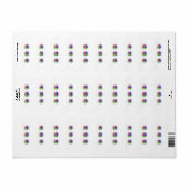 Roos voor kleurrijke regenboog etiket (Full Sheet)