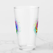 Roos voor kleurrijke regenboog glas (Rechts)