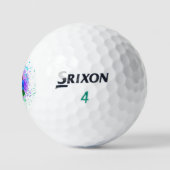 Roos voor kleurrijke regenboog golfballen (Logo)