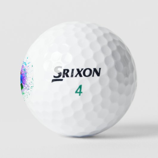 Roos voor kleurrijke regenboog golfballen (Logo)