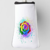 Roos voor kleurrijke regenboog golfheadcover (Draai 90)