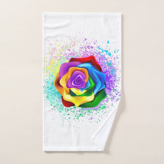 Roos voor kleurrijke regenboog handdoek (Handdoek)