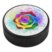 Roos voor kleurrijke regenboog hockey puck (3/4)