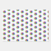 Roos voor kleurrijke regenboog inpakpapier vel (Voorkant 2)