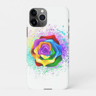 Roos voor kleurrijke regenboog iPhone 11Pro hoesje
