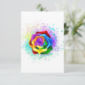 Roos voor kleurrijke regenboog kaart (Staand voorkant)