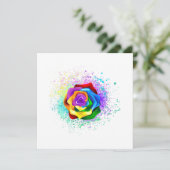 Roos voor kleurrijke regenboog kaart (Staand voorkant)