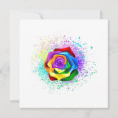Roos voor kleurrijke regenboog kaart (Voorkant)