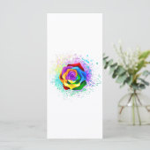 Roos voor kleurrijke regenboog kaart (Staand voorkant)