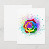 Roos voor kleurrijke regenboog kaart (Voorkant / Achterkant)