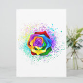 Roos voor kleurrijke regenboog kaart (Staand voorkant)