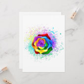 Roos voor kleurrijke regenboog kaart (Voorkant / Achterkant in situ)