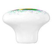 Roos voor kleurrijke regenboog keramische knop (Zijkant)