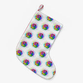 Roos voor kleurrijke regenboog kleine kerstsok (Voorkant (Hangend))