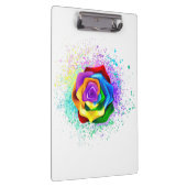 Roos voor kleurrijke regenboog klembord (Rechts)