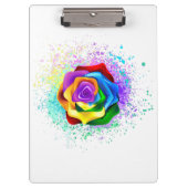 Roos voor kleurrijke regenboog klembord (Voorkant)