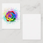 Roos voor kleurrijke regenboog kortingskaartje (Voorkant / Achterkant)