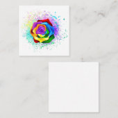 Roos voor kleurrijke regenboog kortingskaartje (Voorkant / Achterkant)