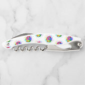 Roos voor kleurrijke regenboog kurkentrekker (Achterkant)