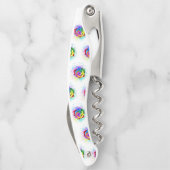 Roos voor kleurrijke regenboog kurkentrekker (Achterkant)