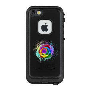Roos voor kleurrijke regenboog LifeProof FRÄ’ iPhone SE/5/5s hoesje