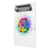 Roos voor kleurrijke regenboog mini klembord (Angled2)