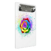 Roos voor kleurrijke regenboog mini klembord (Schuin)