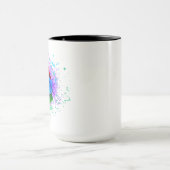 Roos voor kleurrijke regenboog mok (Midden)