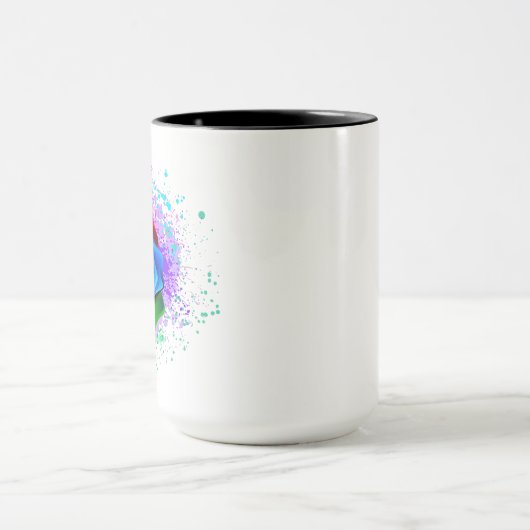 Roos voor kleurrijke regenboog mok (Midden)