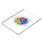 Roos voor kleurrijke regenboog notitieboek (Linkerzijde)