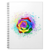 Roos voor kleurrijke regenboog notitieboek (Voorkant)