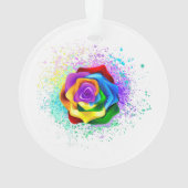 Roos voor kleurrijke regenboog ornament (achterkant)