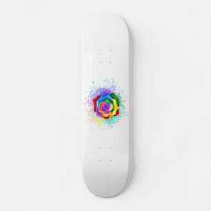 Roos voor kleurrijke regenboog persoonlijk skateboard