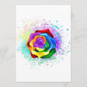 Roos voor kleurrijke regenboog programmakaart (Voorkant)