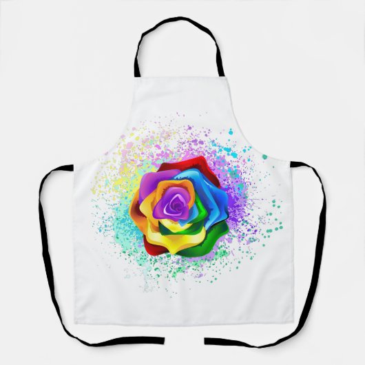 Roos voor kleurrijke regenboog schort (Voorkant)