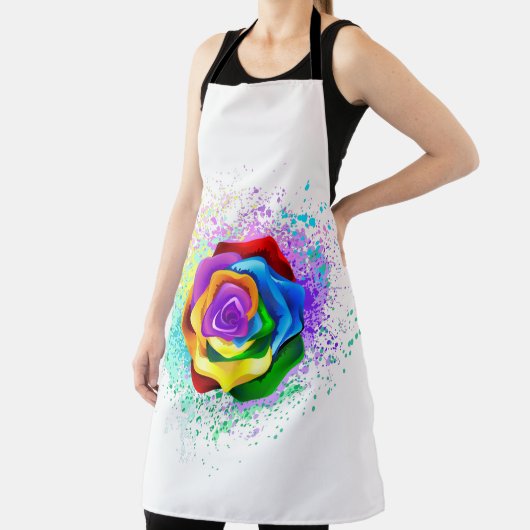 Roos voor kleurrijke regenboog schort (Insitu)