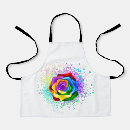 Roos voor kleurrijke regenboog schort (Voorkant)