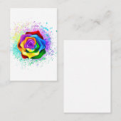 Roos voor kleurrijke regenboog visitekaartje (Voorkant / Achterkant)