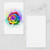 Roos voor kleurrijke regenboog visitekaartje (Voorkant / Achterkant)
