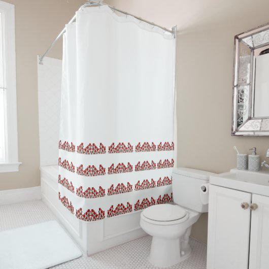 Roos voor kunst en ambacht in de Mission Style Douchegordijn (In situ)